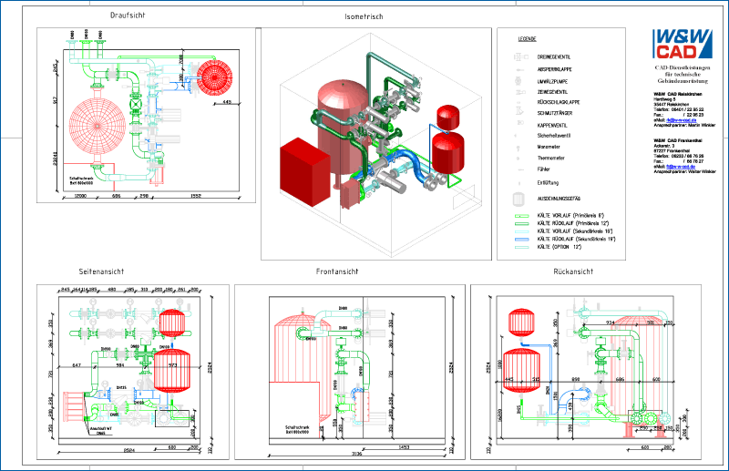 3D-Modell einer technischen Gebäudeausrüstung